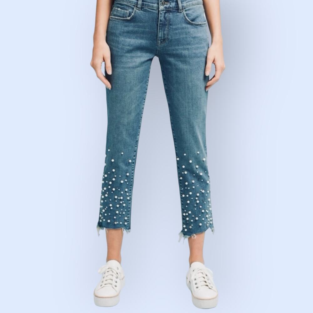 Anthropologie Pilcro And The Letterpress pearl  Hyphen Jeans size 25 - Picture 3 of 13